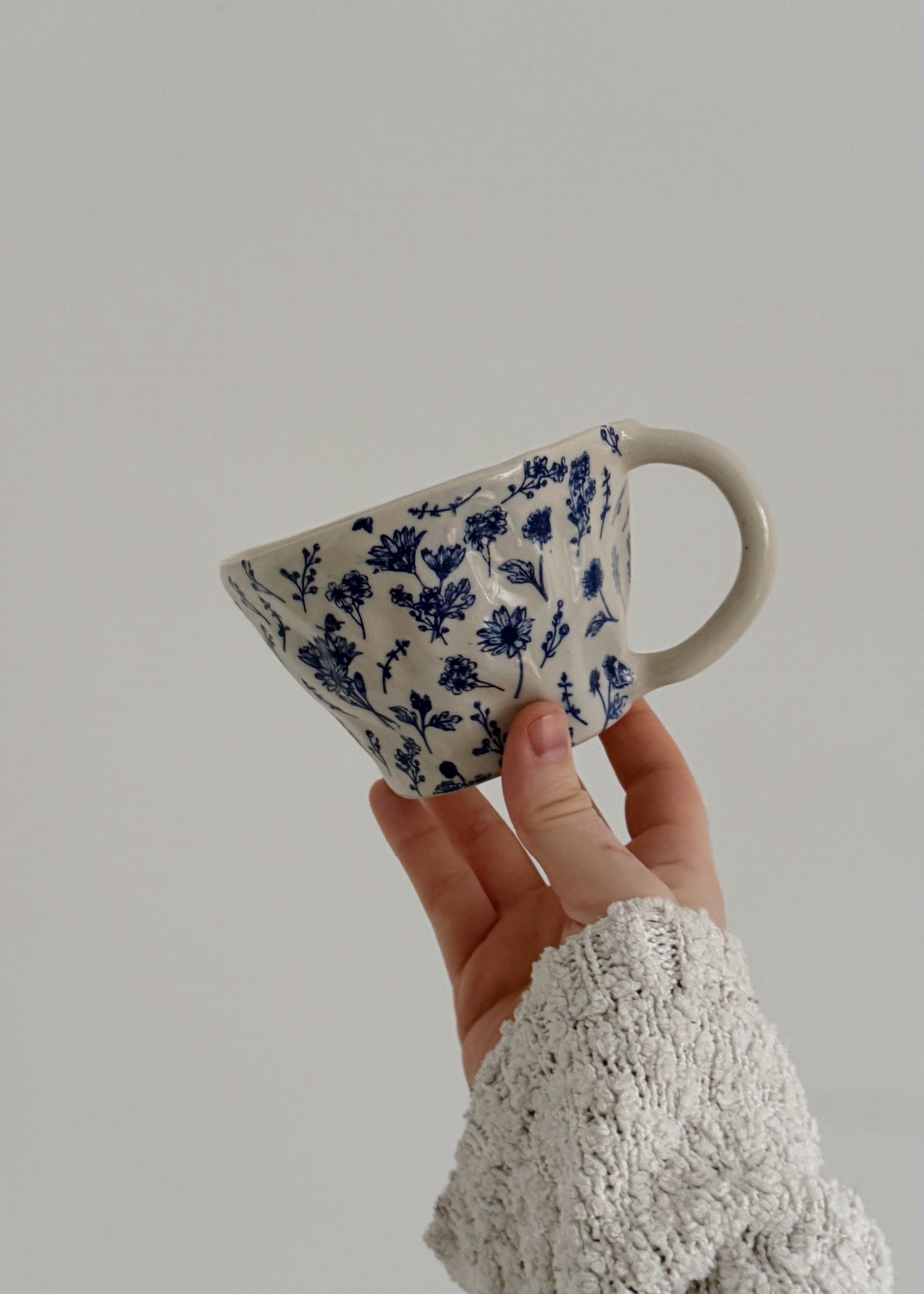 Blue Floral Mug